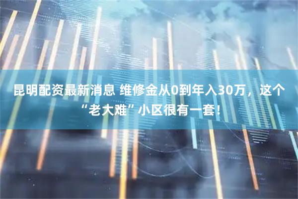 昆明配资最新消息 维修金从0到年入30万，这个“老大难”小区很有一套！
